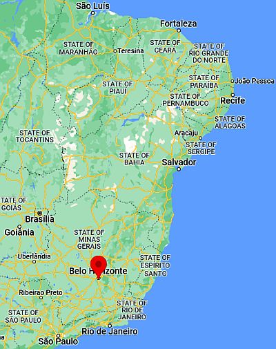 Belo Horizonte, ubicación en el mapa