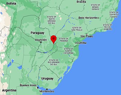 Foz Do Iguaçu, ubicación en el mapa
