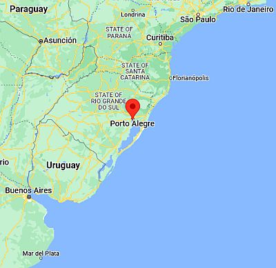 Porto Alegre, ubicación en el mapa