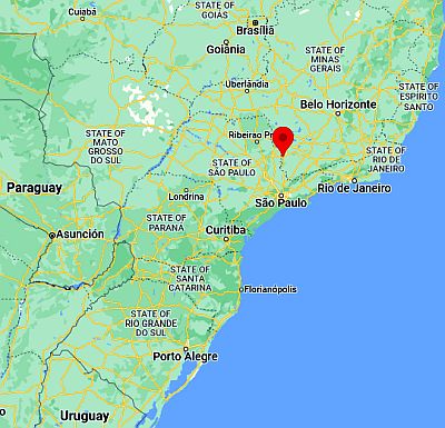 Poços De Caldas, ubicación en el mapa