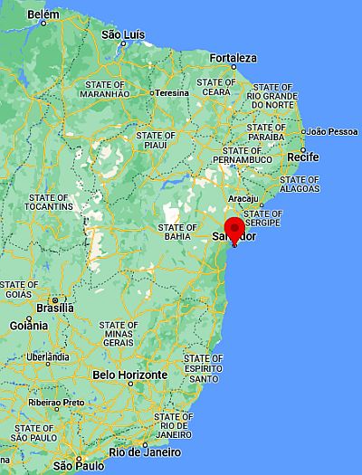 Salvador, ubicación en el mapa