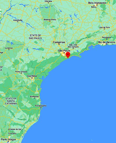 Santos, ubicación en el mapa