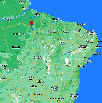 Tucuruí, ubicación en el mapa