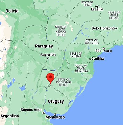 Uruguaiana, ubicación en el mapa