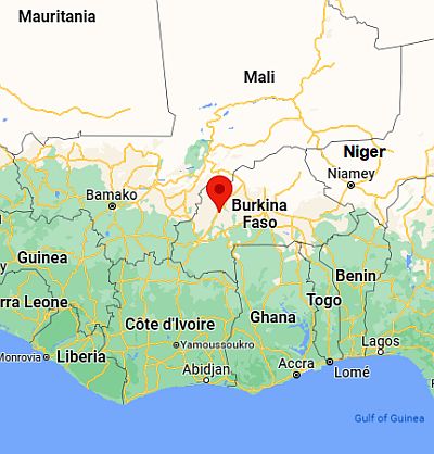Dédougou, ubicación en el mapa
