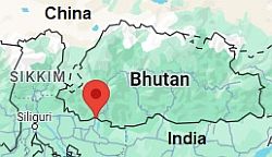 Phuntsholing, ubicación en el mapa