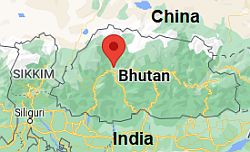 Punakha, ubicación en el mapa