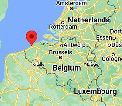 Ostende, ubicación en el mapa