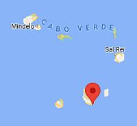 Praia, ubicación en el mapa