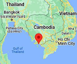 Kampot, ubicación en el mapa