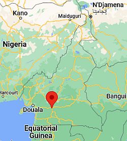 Yaundé, ubicación en el mapa