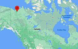 Inuvik, ubicación en el mapa