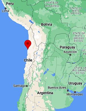 Antofagasta, ubicación en el mapa