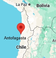 Antofagasta, ubicación en el mapa