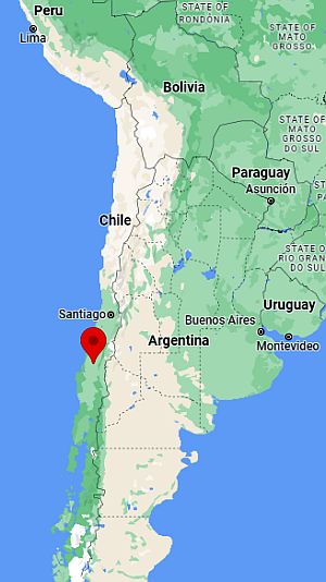 Chillán, ubicación en el mapa