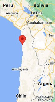 Iquique, ubicación en el mapa