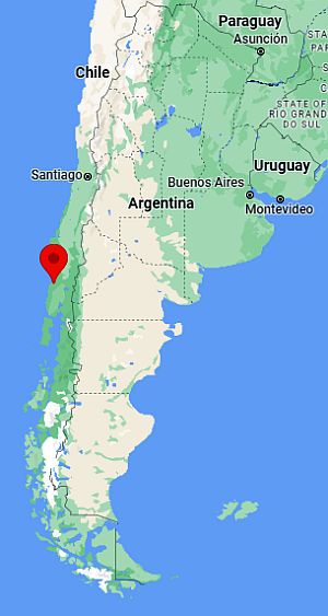 Valdivia, ubicación en el mapa
