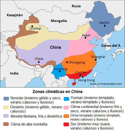 Zonas climáticas en China