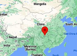 Chongqing, ubicación en el mapa