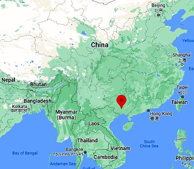 Nanning, ubicación en el mapa