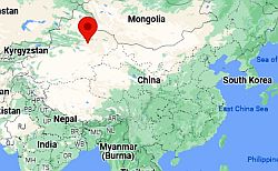 Turpan, ubicación en el mapa
