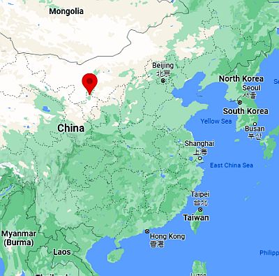 Yinchuan, ubicación en el mapa