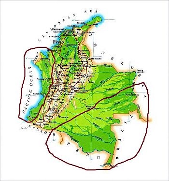 Colombia, áreas con clima ecuatorial