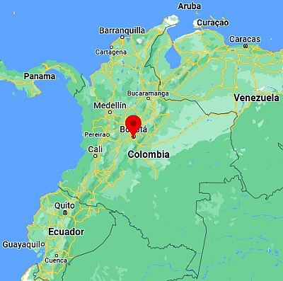 Bogotá, ubicación en el mapa