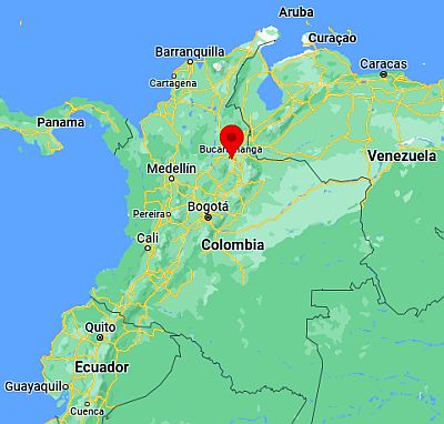 Bucaramanga, ubicación en el mapa
