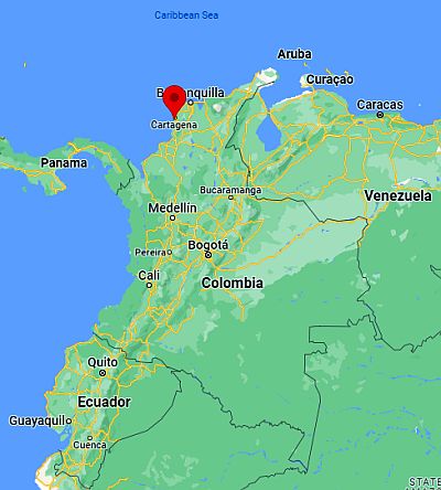 Cartagena, ubicación en el mapa