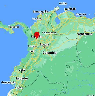Medellín, ubicación en el mapa