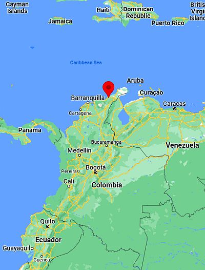 Riohacha, ubicación en el mapa