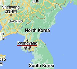 Pionyang, ubicación en el mapa