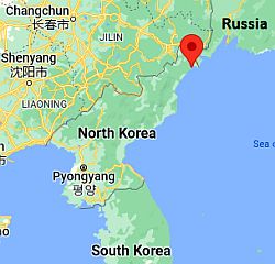 Sonbong, ubicación en el mapa