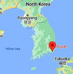Busan, ubicación en el mapa