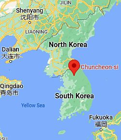 Chuncheon, ubicación en el mapa