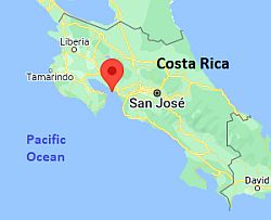 Puntarenas, ubicación en el mapa