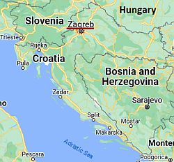 Zagreb, ubicación en el mapa