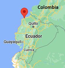 Esmeraldas, ubicación en el mapa