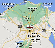 El Cairo, ubicación en el mapa