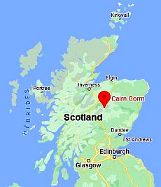 Cairn Gorm, ubicación en el mapa