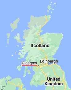 Glasgow, ubicación en el mapa