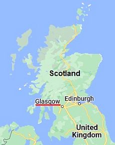 Glasgow, ubicación en el mapa