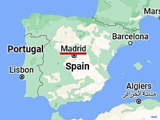 Madrid, ubicación en el mapa