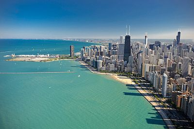 Chicago, skyline y lago