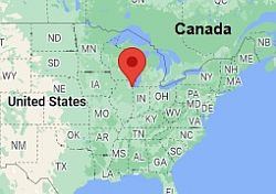 Chicago, ubicación en el mapa
