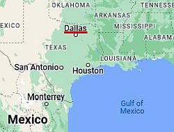 Dallas, ubicación en el mapa
