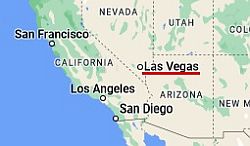 Las Vegas, ubicación en el mapa