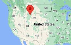 Yellowstone, ubicación en el mapa