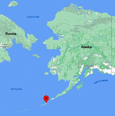 Unalaska, ubicación en el mapa